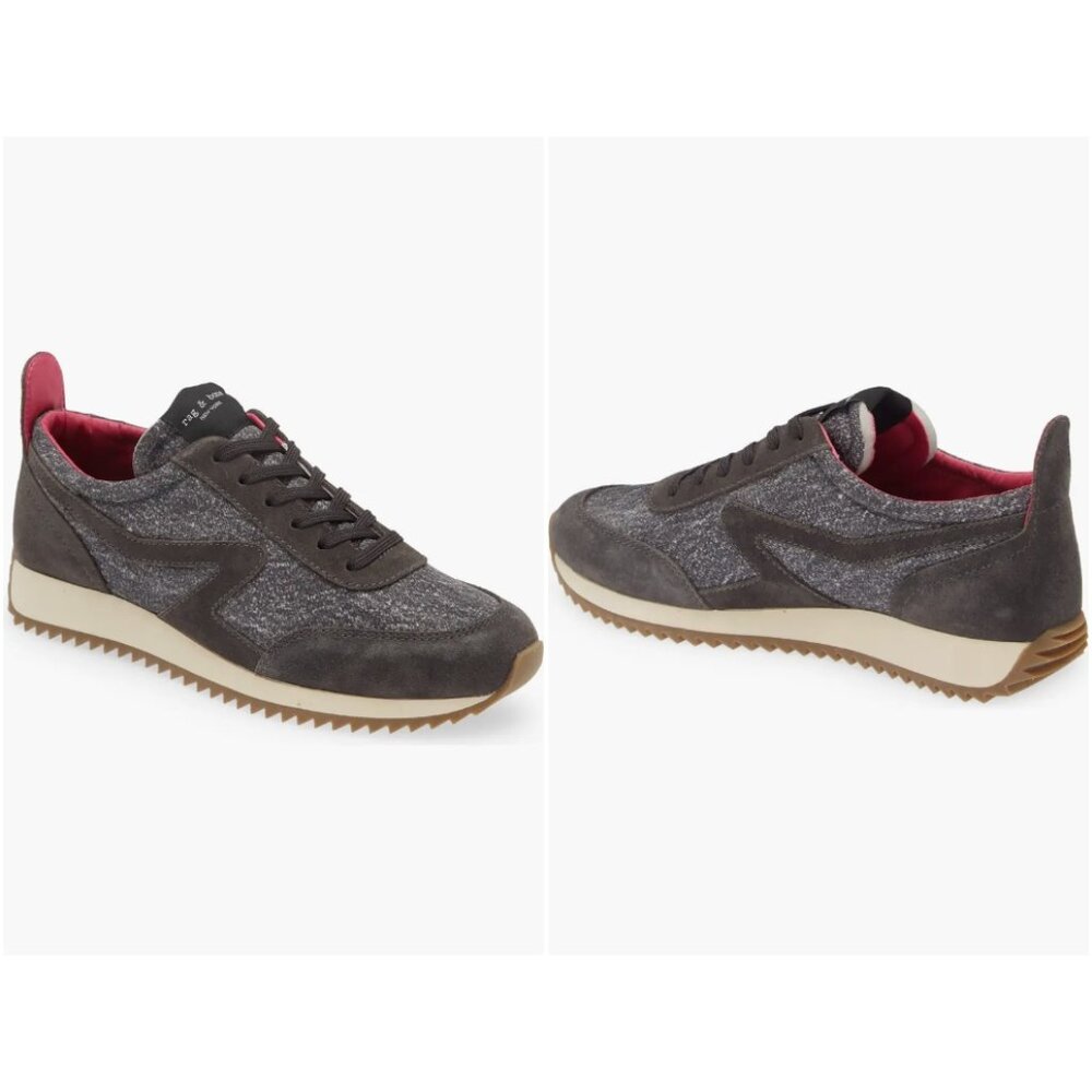 Rag & Bone Retro Runner Trainer In Grey Denim ( 10 )